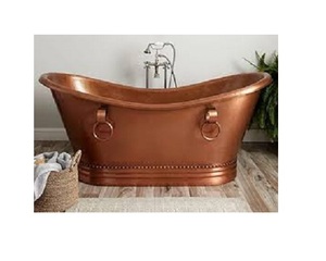 Bañera de Cobre Sólido Hecha a Mano con Diseño Personalizado, Bañeras de Cobre Puro de la Colección de Bañeras de Cobre - Product Image 3