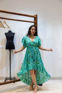 Robe décontractée en coton pour femmes 100% tissée confortable et respirante avec fermeture à cordon pour toutes les saisons - Product Image 2