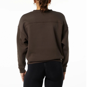 Hot Selling Winter Women's Knitted Fleece <b>Turtleneck</b> Sweater Embroidery Front Custom Luxury Oversized Regular Sleeve Sweatshirt - Product Image 6