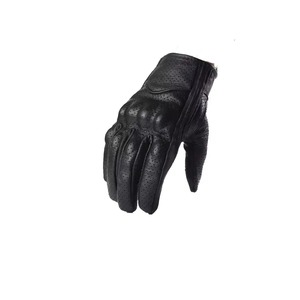 Guantes de moto de cuero genuino para hombre y mujer con logotipo personalizado Guantes de conducción de carreras de motos de la mejor gama con diseño único - Product Image 2