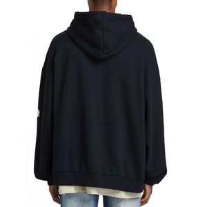 เสื้อฮู้ดสวมหัวสำหรับผู้ชายและผู้หญิงผ้าฝ้ายแท้100% ขนาดใหญ่พิเศษปักลายได้ตามต้องการ - Product Image 4