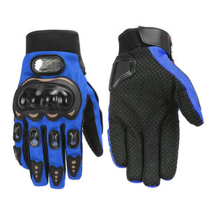 Nouveaux gants en cuir noir à doigt complet d'équitation professionnelle avec de lourdes Protections gants de course automobile de moto pour hommes - Product Image 1