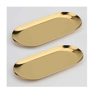 Bandeja de Servicio de Metal Ecológica, Bandeja Reutilizable de Acero Inoxidable para Uso Doméstico y Comercial, Artesanía en Metal - Product Image 3