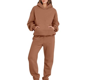 Chándal 2 en 1 de Invierno para Mujer, de Alta Calidad, Estilo Vintage, con Capucha, Casual, Personalizado con Estampado Frontal, Grueso y Transpirable - Product Image 6