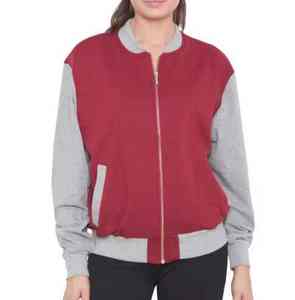 Chaquetas universitarias de fabricante para mujer Chaqueta de talla grande para mujer con logotipo bordado por el cliente de lana de alta visibilidad de su marca - Product Image 1