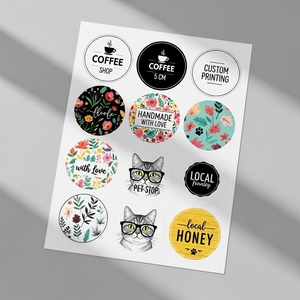 Étiquettes autocollantes rectangulaires en papier recyclé écologique, taille personnalisable, emballage alimentaire et de boissons, promotion, décoration - Product Image 4