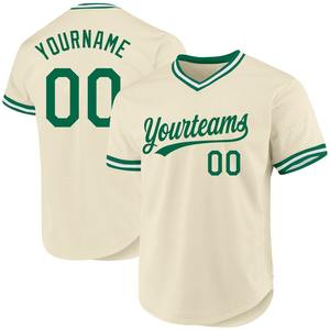 Ropa de equipo personalizada más vendida camiseta de béisbol Kelly Green-White Authentic Throwback - Product Image 1