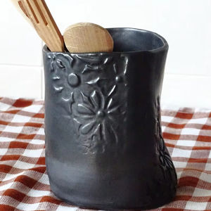 Portautensilios de Cerámica Ecológico Personalizado |   Soporte para Cucharas de Cocina Resistente al Calor |   Organizador de utensilios de cocina para encimera apto para lavavajillas - Product Image 1