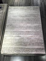Tapis turc Adiva antique, tissé à la machine, jacquard, 100% polypropylène, antibactérien, à poils moyens, motif géométrique, carré