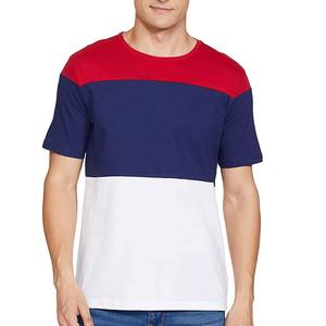 T-shirt homme à col rond, nouvelle arrivée 2026, couleur unie, patchwork, logo personnalisé, confortable, respirant, décontracté, vêtement de sport - Product Image 3