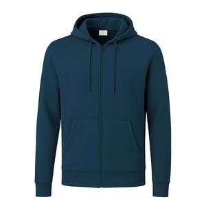 Sweat à capuche zippé pour homme, léger, 100% coton/polyester, coupe régulière, logo personnalisé, impression numérique, uni, teinture unie, hiver - Product Image 6