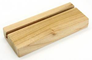 Titular de la tarjeta de visita de madera respetuoso con el medio ambiente soporte de exhibición de escritorio caja de madera Oficina nombre placa organizador Natural (mediano) - Product Image 4