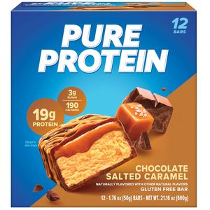 Barres protéinées au chocolat et au caramel salé Pure Protein – 20 g de protéines, 3 g de sucre, 190 calories (lot de 12) - Product Image 3