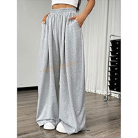 Pantalons de survêtement pour femmes, coupe large, taille haute, ample, élastique, surdimensionné, athlétique, jogging, coupe ample, streetwear