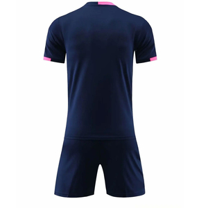 Nouveau style de maillot de football uni/à motifs, manches courtes, 100% polyester, respirant, séchage rapide, nom d'équipe personnalisé, prix, unisexe - Product Image 5