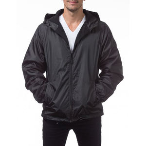 Unisex Canvas <b>Sherpa</b> <b>Lined</b> Waterproof Windbreaker <b>Jacket</b> with Front Logo Oversized Active Design - Product Image 3