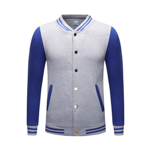 Men's Casual Style Varsity Jacket Heavy-Duty Cotton-<b>Padded</b> Stand Collar Front Logo Eco-Friendly Windproof - Product Image 6