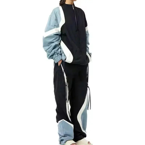 Conjunto Deportivo Holgado de Nylon y Poliéster para Hombre, Chaqueta Cortavientos Reflectante, Ropa Deportiva de Verano con Capucha y Cordón Ajustable - Product Image 2