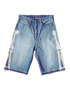 Pantalones cortos de algodón y lana OEM 100% para hombre, ropa de calle de felpa francesa bordada personalizada, pedido a granel, pantalones cortos OEM ODM para hombre - Product Image 6