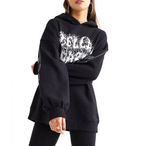 Sudadera con capucha de talla grande para mujer serigrafiada personalizada elegante forro polar sólido de gimnasio para el proveedor de impresión digital de invierno - Product Image 2