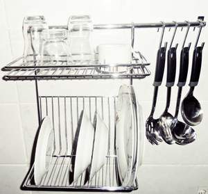 Utensilios de cocina, platos chapados en oro, bandeja, cesta y estante, aspecto increíble, platos de cocina de tendencia, cesta, estante de hierro - Product Image 2