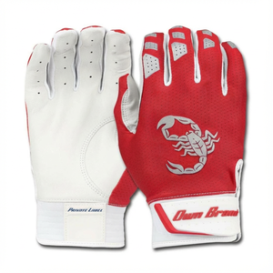 Wholesale Baseball Professional Batting Gloves Custom Designed Backing Strong Tacky Grip Adjustable Wrist Wrap Batting Gloves - Product Image 4