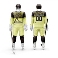 Maillots de hockey sur glace personnalisables imprimés respirants à manches courtes séchage rapide 100 % polyester grande taille pour hommes et femmes
