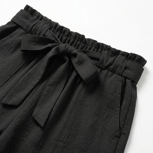 Pantalones cortos de uso diario para mujer, tela ligera y cómoda, cintura elástica, bolsillo lateral, ropa informal - Product Image 4