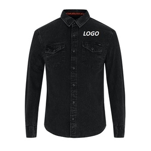 Camisetas de satén de manga larga para mujer de calidad superior servicio OEM personalizado camisas de mezclilla transpirables con cuello levantado de algodón transpirable - Product Image 5