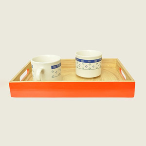 Custom color coil bamboo fiber <b>trays</b> handcrafted decorative wooden coiled <b>tray</b> for coffee and <b>tea</b> cup serve - Product Image 6