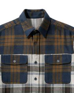 <b>Men</b> Plaid Check <b>Shirt</b> Long Sleeve Button Down <b>Casual</b> Flannel Style Navy Blue Brown Gray <b>White</b> Color Custom Manufacture Wholesale - Product Image 5