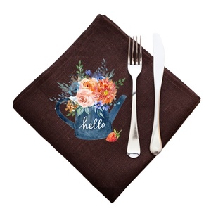 ผ้าเช็ดจานสีสวยผ้าขนหนูผ้าฝ้ายพิมพ์ลายสำหรับห้องครัว - Product Image 1