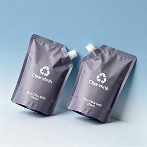 Liquid Soap Matte Stand Up <b>Pouch</b> with Corner Spout - Heavy Duty <b>Laminated</b>, <b>Laminated</b> PET/PE, Bulk & Retail, Vietnam - Product Image 2