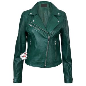 Veste en cuir légère pour femmes personnalisée en gros noir Slim Fit Design pour l'hiver respirant nouvelle moto de haute qualité - Product Image 1