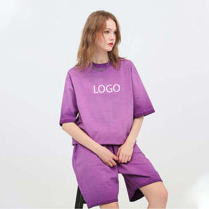 Ensembles de T-shirts surdimensionnés de haute qualité T-shirts et shorts unisexes Conception de logo personnalisé OEM Broderie imprimée - Product Image 6