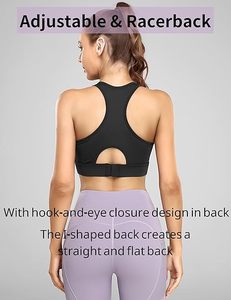 Soutien-gorge de compression personnalisé pour femme, idéal pour la gym, la course et le yoga, en tissu Spandex, longueur intégrale, haute qualité, anti-transparence, taille élastique - Product Image 3