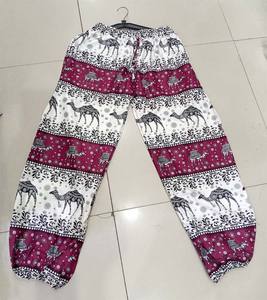 Camel Print Women's Bohemian <b>Hippie</b> Rayon Harem <b>Pants</b> GC-AP-849 Summer Yoga Loungewear With Elastic Decoration - Product Image 4