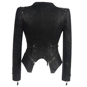 Elegante chaqueta de cuero genuino para mujer Abrigo informal impreso personalizado con capucha Capucha transpirable Moda elegante - Product Image 6