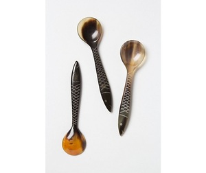 Ensemble de service à salade de luxe classique et écologique en corne de buffle avec fourchettes et cuillère, fabriqué en Inde, qualité supérieure pour les fêtes - Product Image 4