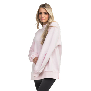 Sudaderas de Felpa de Algodón con Estampado Personalizado, Cuello Redondo, Hombros Caídos, Diseño de Insignia en la Parte Delantera, Holgadas, Gruesas y Cálidas para Mujer, Tallas Grandes, OEM - Product Image 3