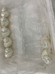 Verres à vin coquillage, tasses à coquilles de conque côtières artisanales du Vietnam, verres à coquillage élégants pour la décoration de mariage - Product Image 3