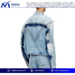 Chaqueta vaquera clásica Vintage para hombre con detalles desgastados, ropa de calle informal con botones en la parte delantera para todas las estaciones para el invierno - Product Image 4