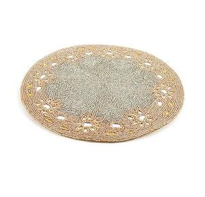 Set de table vintage perlé pour la maison et les mariages, écologique, durable, fait main, options de couleurs personnalisables, vente en gros disponible - Product Image 1