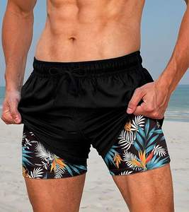 Shorts de sport décontractés pour hommes personnalisés, anti-froissement, séchage rapide, écologiques, motif uni, service OEM - Product Image 6