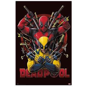 Póster de Papel Decorativo de Estilo Moderno de Marvel Comics con Deadpool y Wolverine 2 - Product Image 1
