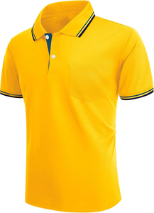 Polos pour hommes polo de golf à manches courtes avec poches chemise de tennis évacuant l'humidité t-shirts de polo d'été - Product Image 3