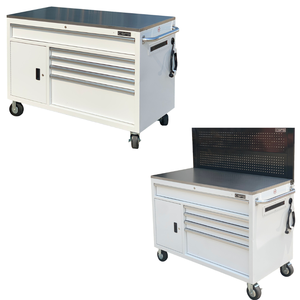 Armoire à outils 132cm 05 tiroirs boîte à outils roulante stockage en acier enduit de poudre armoire à outils pour mécanicien Garage entrepôt - Product Image 2
