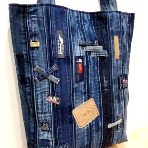 Champ King Premium Quality 100% Cotton Denim Tote Bags 300g Vintage Casual Fashion Ventas completas - Product Image 1
