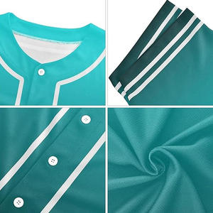 Camiseta de Béisbol de Cuello en V de Poliéster 100%, Ligera, Transpirable y de Secado Rápido, con Logotipo Personalizado e Impresión de Diseño - Product Image 6