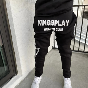 ชุดวอร์มผ้าฝ้ายแขนยาวมีฮู้ดสำหรับผู้ชายชุดวิ่งมีฮู้ดสำหรับฤดูหนาวพิมพ์ลายตัวอักษรอนิเมะชุดสองชิ้นรวมทั้งเสื้อฮู้ด - Product Image 4